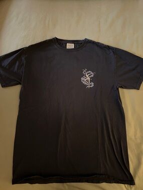 Men's Blue Dave Matthews Short-Sleeve Graphic Crew Tee